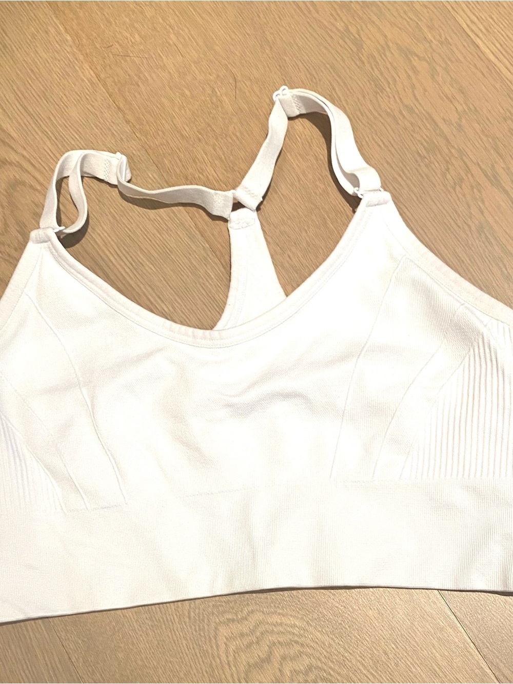 Nike White Seamless Racerback Nursing/Comfort Bra Sz Small